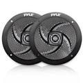 Pyle PLMRS5B 5.25 Inch Waterproof Low Profile Marine Speakers Black (2 Pack)