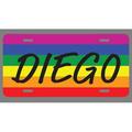Diego Name Pride Flag Style License Plate Tag Vanity Novelty Metal | UV Printed Metal | 6-Inches By 12-Inches | Car Truck RV Trailer Wall Shop Man Cave | NP2305