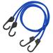Hyper Tough 2 Pack 36 inch Standard Bungee Cords Set Rubber Blue 0.37 oz