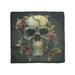 Square Linen Dancing Skull Printed Car Throw Cushion Pillow Cover Home Decor