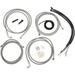 LA Choppers LA-8010KT2-19M Complete Handlebar Cable and Brake Line Kit - Midnight