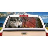 SignMission Gray Wolf Rear Window Graphic Tint Wolves View Thru Vinyl Truck Decal