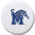 NCAA Tire Cover by Holland Bar Stool - Memphis Tigers White - 37 L x 12.5 W