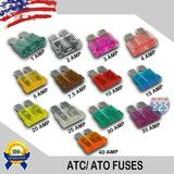 25 PCS 2 AMP ATC/ATO Standard Regular Fuse Blade 2A Car Truck Boat Marine RV