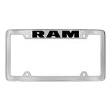 Dodge Ram Chrome Plated Metal Top Engraved License Plate Frame Holder