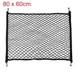 Unique Bargains Black Car Rear Cargo Luggage Organizer Storage Elastic Mesh Net Holder 80 x 60cm