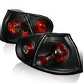 Spec-D Tuning Jdm Black Tail Lights Compatible with 2006-2009 Volkswagen Golf MK5 GTI Rabbit R32 Left + Right Pair Assembly