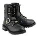 Milwaukee Leather MBL201 Women s Black Leather Lace-Up Motorcycle Rider Boots w/ Buckles 9