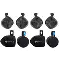 (4) Rockville RWB90B 8 Black 500 Watt Marine Wakeboard Tower Speakers+Covers