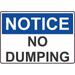 5in x 3.5in Notice No Dumping Decal Vinyl Decals Stickers Sign Sticker