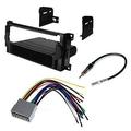 dodge 2006 - 2008 ram p/u car cd stereo receiver dash install mounting kit + wire harness + radio antenna adapter