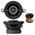 Car Audio Package: Kicker 43DSC3504 3-1/2-Inch 3.5-Inch 30W 2-Way Speakers DSC35 DS35 Coax (Pair) Enrock Audio 16-Gauge 50 Foot Speaker Wire