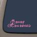 Baby On Board (Girl) Car Window Wall Laptop Decal Sticker | Pink | 6.75-Inches By 2.4-Inches | Car Truck Van SUV Laptop Macbook Wall Decals