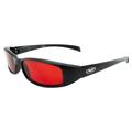 Global Vision New Attitude Motorcycle Glasses with Flames (Black Frame/Red Lens)