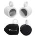 Pair Rockville MAC65W 6.5 White Aluminum Wakeboard Tower Speaker Pods+Covers