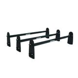 AA-Racks Model X316 HighTop 3 Bar Rain-Gutter Roof Rack Heavy-Duty Adjustable Steel High Roof Rack Sandy Black (X316-T-BLK)