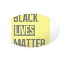 CafePress - Black Lives Matter Sticker - Sticker (Oval)