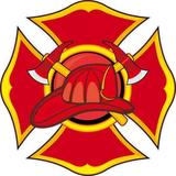 4in x 4in Red Fireman Emblem Sticker Vinyl Firefighter Car Truck Decal