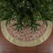 Northlight Seasonal 48" Tan & Red Rustic Burlap Poinsettia Christmas Tree Skirt Polyester | 48 W in | Wayfair NORTHLIGHT LT90726