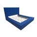 Willa Arlo™ Interiors Moana Tufted Upholstered Low Profile Storage Platform Bed Velvet, Wood in Blue | 60 H x 98 W x 102 D in | Wayfair