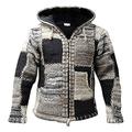 HOLEVSTY Autumn Men Hooded Wool Cardigan Sweater Jumper Winter Fashion Patchwork Knit Outwear Coat Sweater with Pocket F L