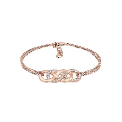 Elli - Infinity Liebe Kristalle 925 Silber Armbänder & Armreife 1 ct Damen