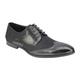 Mens Classic Faux Leather and Tweed Mix Two Tone Brogue Lace up Shoes Size 6 7 8 9 10 11 11.5 [A1915H-BLACK-45]