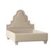 My Chic Nest Meela Solid Wood & Upholstered Platform Bed Upholstered in White | 65 H x 58 W x 80 D in | Wayfair 559-107-1150-F