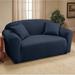 Red Barrel Studio® T-Cushion Loveseat Slipcover Polyester in Gray/Blue | 1.0E-4 H x 66.5 W x 64 D in | Wayfair C5ED9C255C024D13B58A0DC81E211983