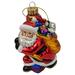 The Holiday Aisle® Santa w/ Gift Bag Figurine Christmas Holiday Ornament Glass | 10 H x 10 W x 2 D in | Wayfair 43B2A94AFE02410081606FB4B145FE9E