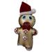 The Holiday Aisle® Gingerbread Man w/ Santa Hat Figurine Christmas Holiday Ornament Glass | 7 H x 6 W x 7 D in | Wayfair