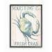 Highland Dunes Nautical Crab Maritime Seafood Sign Pastel Watercolor by Danhui Nai - Graphic Art Print in Brown | 30 H x 24 W x 1.5 D in | Wayfair