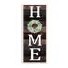 Gracie Oaks Welcome Home Sign Green Succulent Wreath Greeting by Kim Allen - Graphic Art Print Wood in Brown | 17 H x 7 W x 1.5 D in | Wayfair