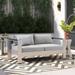 Ivy Bronx Shore Sunbrella Fabric Aluminum Outdoor Patio Loveseat Metal/Sunbrella® Fabric Included in Gray | 25 H x 53 W x 27.5 D in | Wayfair