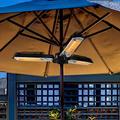FENGZ Outdoor Patio Umbrella Heater,Courtyard Heater Folding Electric Infrared Space Heater with 3 Heating Panels for Pergola Or Gazabo Parasol,2000W