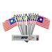 Pack of 12 4 x6 Malaysia Polyester Miniature Desk & Little Table Flags 1 Dozen 4 x 6 Malaysian Small Mini Hand Waving Stick Flags