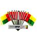 Pack of 12 4 x6 Guinea-Bissau Polyester Miniature Office Desk & Little Table Flags 1 Dozen 4 x 6 Guinea-Bissauan Small Mini Hand Waving Stick Flags (Flags Only)