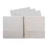 White Vinyl Standard 3-Ring Binders 1-Inch for 8.5 x 11 Sheets with Inside Pockets 4-Pack