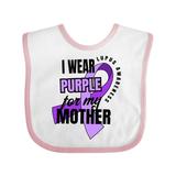 Inktastic I Wear Purple for My Mother Lupus Awareness Boys or Girls Baby Bib