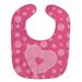 Caroline s Treasures Baby Bib Hearts on Polka Dots Pink