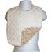 Lil Cub Hub Cream Dimple Dot Minky with Camel Rosebud Swirl Minky Reversible and Adjustable Solid Bib