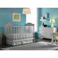 Fisher-Price Charlotte 4-in-1 Convertible Crib Collection, Misty Grey