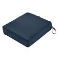 Classic Accessories Montlake FadeSafe Water-Resistant Patio Chair Seat Cushion 21 x 25 x 5 inch Heather Indigo