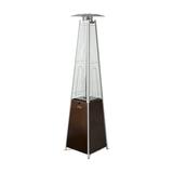 AZ Patio Heaters Tall Outdoor Pyramid Liquid Propane Glass Tube Heater Hammered Bronze