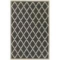 Couristan 5.8 x 9.1 Black and Ivory Moroccan Rectangular Outdoor Area Throw Rug