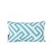 GDF Studio Realm Outdoor Water Resistant Rectangular Pillow Dark Teal and White Greek Key Pattern