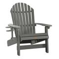 Highwood 2pc King Hamilton Folding & Reclining Adirondack Set with 1 Easy-add Cup Holder