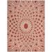 SAFAVIEH Courtyard Thane Nautical Indoor/Outdoor Area Rug 8 x 11 Red/Beige