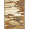 5.25 x 8 Beige and Brown Abstract Rectangular Outdoor Area Throw Rug