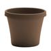 Bloem Terra Pot Round Planter: 10 - Chocolate Brown (Saucer Not Included) Matte Finish Durable Resin Traditional Style Pot For Indoor and Outdoor Use Gardening